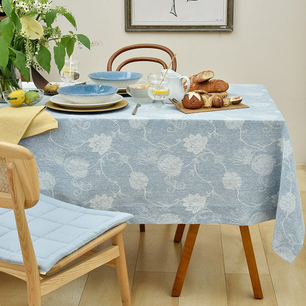 Country Farmhouse Tablecloth, Square Tablecloth for Round Table, Rustic Table Covers for Kitchen, Large Rectangle Tablecloth for Dining Room Table-Silvia Home Craft