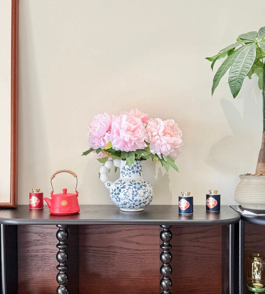 Handmade Water Holding Flower Vases, Rustic Porcelain Flower Vases, Ceramic Bud Vases, Small Flower Vases on Table-Silvia Home Craft