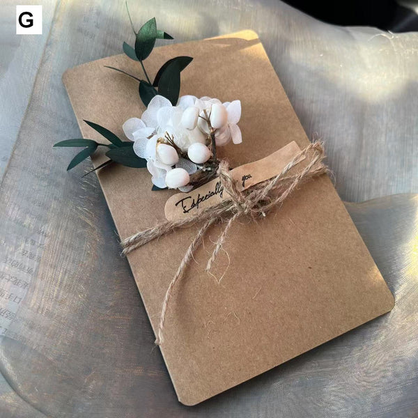 Creative Birthday Greeting Card, Wedding Greeting Card, Unique Anniversary Greeting Card, Beautiful Valentine's Day Greeting Card, Original Handmade Dried Flower Greeting Cards-Silvia Home Craft
