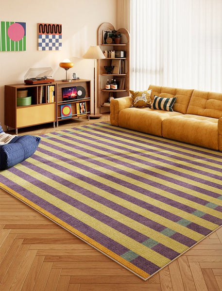 Modern Rugs for Living Room, Abstract Contemporary Rugs for Bedroom, Modern Rugs under Sofa, Colorful Modern Carpets for Dining Room-Silvia Home Craft