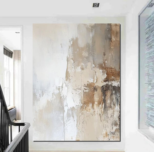 Extra Large Acrylic Painting, Modern Contemporary Abstract Artwork, Palette Knife Paintings, Simple Modern Art, Living Room Wall Art Painting-Silvia Home Craft