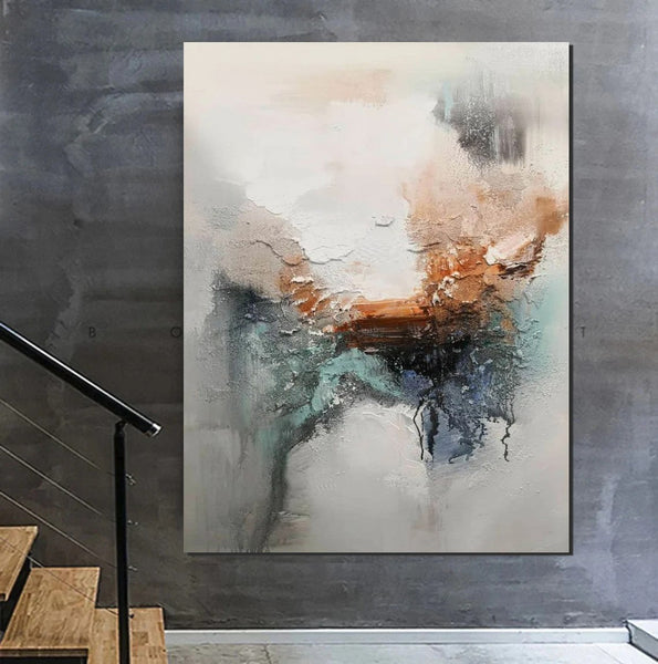 Large Canvas Painting, Acrylic Painting for Dining Room, Living Room Wall Painting, Contemporary Wall Painting, Modern Artwork-Silvia Home Craft