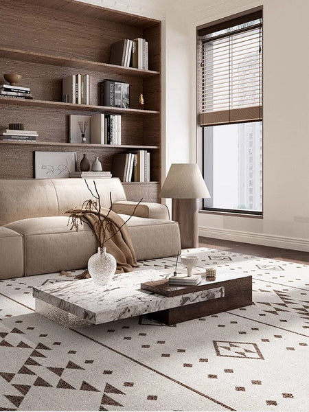 Contemporary Geometric Carpets, Contemporary Modern Rugs, Abstract Modern Rugs for Living Room, Extra Large Modern Rugs under Dining Room Table-Silvia Home Craft