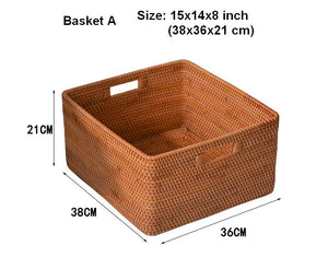 Storage Baskets for Bedroom, Extra Large Storage Basket for Clothes, Rectangular Storage Baskets, Storage Basket for Shelves-Silvia Home Craft