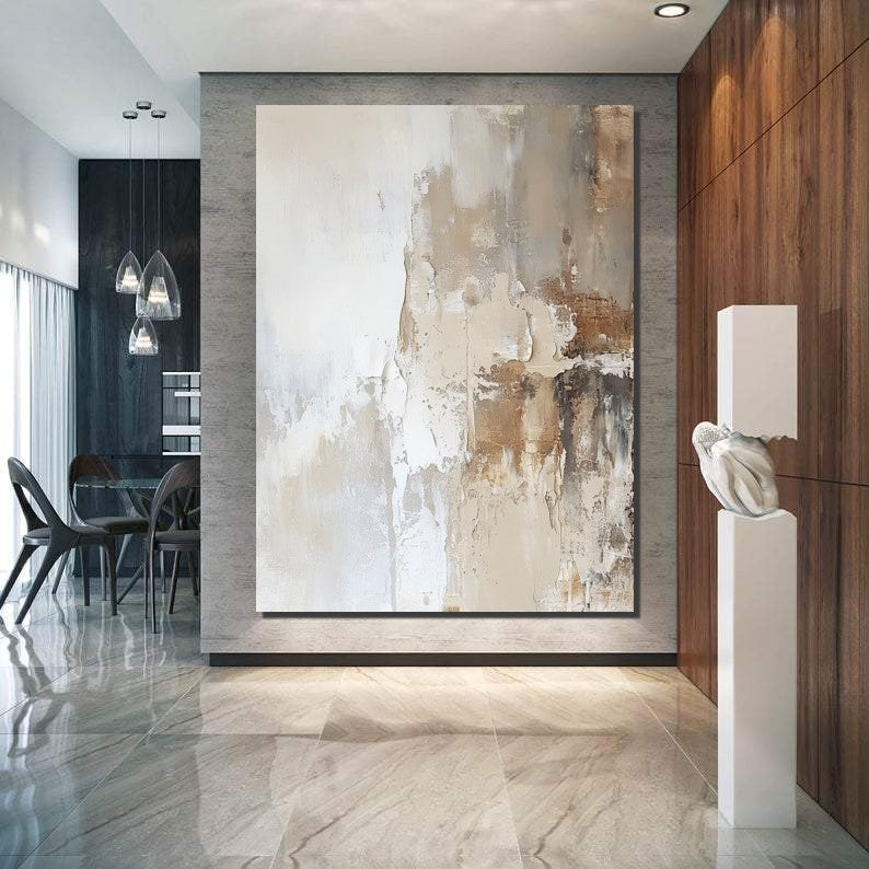 Extra Large Acrylic Painting, Modern Contemporary Abstract Artwork, Palette Knife Paintings, Simple Modern Art, Living Room Wall Art Painting-Silvia Home Craft