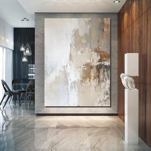 Extra Large Acrylic Painting, Modern Contemporary Abstract Artwork, Palette Knife Paintings, Simple Modern Art, Living Room Wall Art Painting-Silvia Home Craft