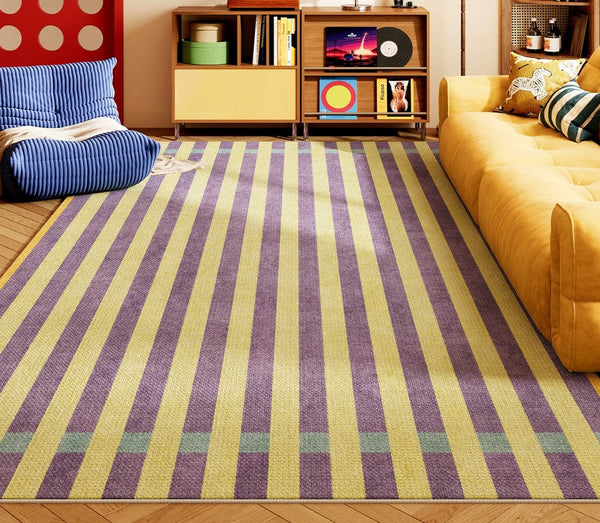 Modern Rugs for Living Room, Abstract Contemporary Rugs for Bedroom, Modern Rugs under Sofa, Colorful Modern Carpets for Dining Room-Silvia Home Craft