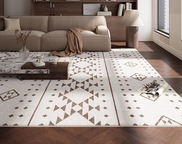 Contemporary Geometric Carpets, Contemporary Modern Rugs, Abstract Modern Rugs for Living Room, Extra Large Modern Rugs under Dining Room Table-Silvia Home Craft