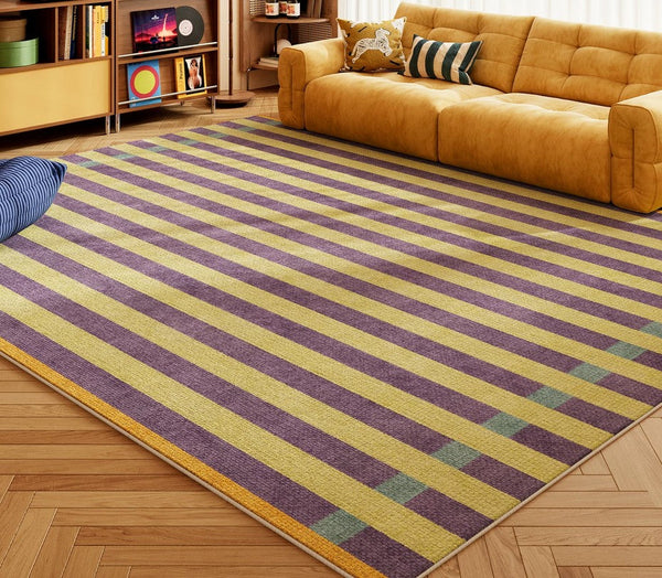 Modern Rugs for Living Room, Abstract Contemporary Rugs for Bedroom, Modern Rugs under Sofa, Colorful Modern Carpets for Dining Room-Silvia Home Craft