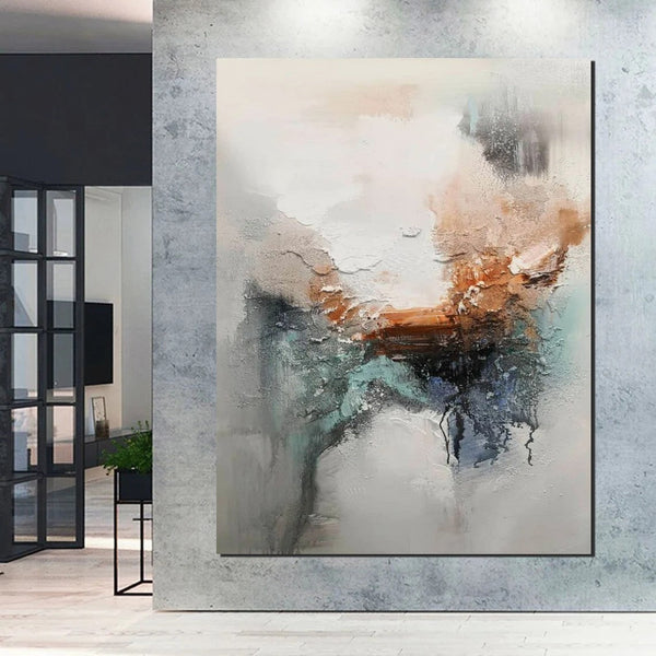 Large Canvas Painting, Acrylic Painting for Dining Room, Living Room Wall Painting, Contemporary Wall Painting, Modern Artwork-Silvia Home Craft