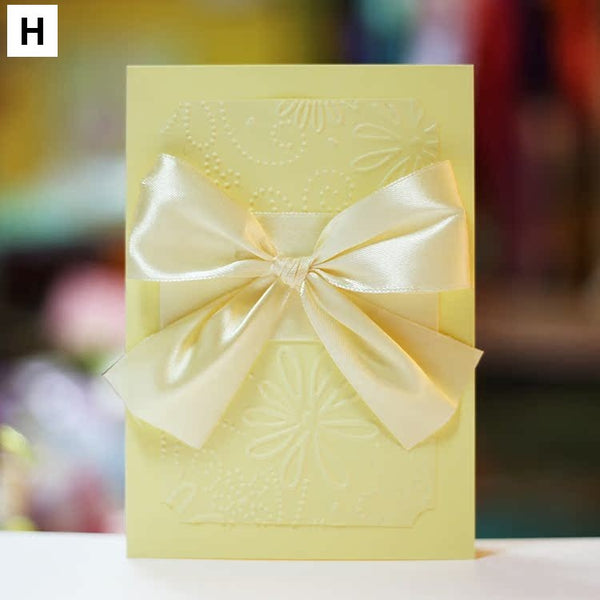 Bowknot Greeting Cards, Beautiful Valentine's Day Greeting Card, Creative Birthday Greeting Card, Original Handmade Wedding Greeting Card, Unique Anniversary Greeting Card to Lovers-Silvia Home Craft