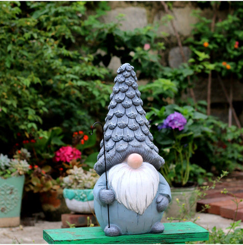 Garden Figure Sculpture Statues, Gnome Statue for Garden Ornaments, Garden Decoration Ideas, Villa Courtyard Decor, Outdoor Garden Decoration-Silvia Home Craft
