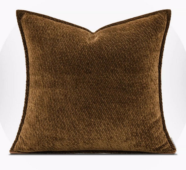 Large Brown Modern Throw Pillows for Couch, Contemporary Modern Sofa Pillows for Bedroom, Simple Decorative Throw Pillows, Large Throw Pillow for Interior Design-Silvia Home Craft