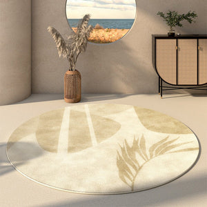 Modern Runner Rugs for Entryway, Circular Modern Rugs under Coffee Table, Bathroom Washable Modern Rugs, Round Contemporary Modern Rugs in Bedroom-Silvia Home Craft