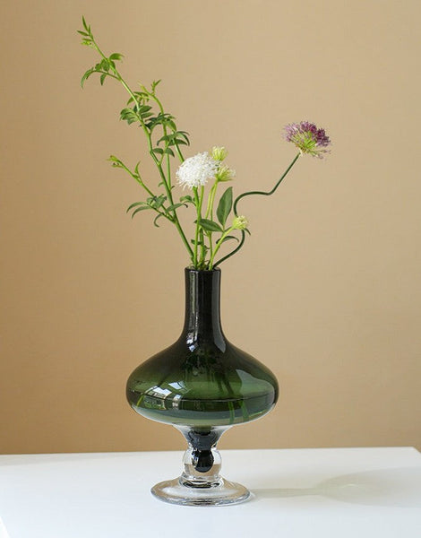 Decorative Glass Vase, Mid Century Glass Vases, Handmade Modern