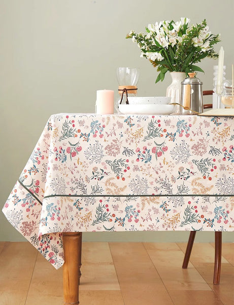 Large Rectangle Tablecloth for Dining Room Table, Rustic Table Covers for Kitchen, Country Farmhouse Tablecloth, Square Tablecloth for Round Table-Silvia Home Craft