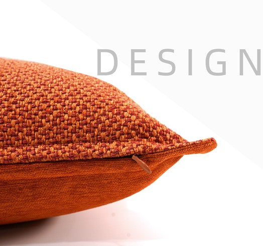 Orange Square Modern Throw Pillows for Couch, Large Contemporary Modern Sofa Pillows, Simple Decorative Throw Pillows, Large Throw Pillow for Interior Design-Silvia Home Craft