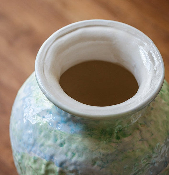 Centerpiece on Dining Table, Modern Porcelain Flower Vases, Handmade Water Holding Flower Vases, Ceramic Bouquet Vases, Flower Vases on Table-Silvia Home Craft