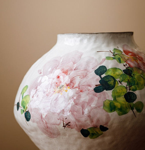 Flower Vases on Table, Handmade Water Holding Flower Vases, Centerpiece on Dining Table, Modern Porcelain Flower Vases, Ceramic Bouquet Vases-Silvia Home Craft