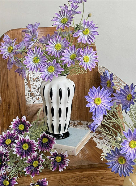 Modern Flower Vases on Table, Porcelain Flower Vases, Water Holding Flower Vases, Handmade Bouquet Ceramic Vases-Silvia Home Craft