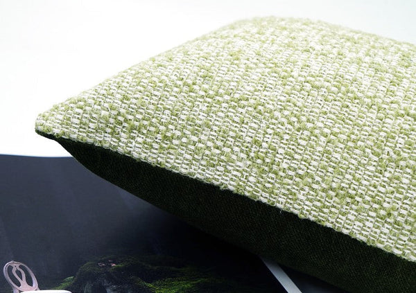 Green White Modern Sofa Pillows, Large Square Modern Throw Pillows for Couch, Simple Throw Pillow for Interior Design, Large Decorative Throw Pillows-Silvia Home Craft