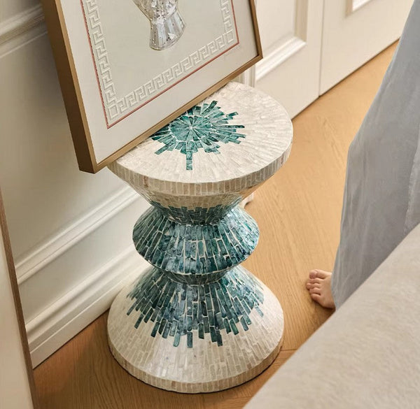 Modern Side Table, Shell Small Sofa Side Table, Contemporary Bedside Table, Bedside Small Side Table, Small End Table, Portable Casual Side Table, Creative Coffee Table, Contemporary Side Table