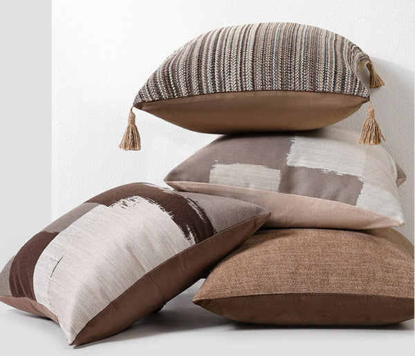 Geometric Modern Sofa Pillows, Abstract Decorative Pillows for Couch, Contemporary Throw Pillows, Modern Pillows for Bedroom, Modern Sofa Pillows-Silvia Home Craft