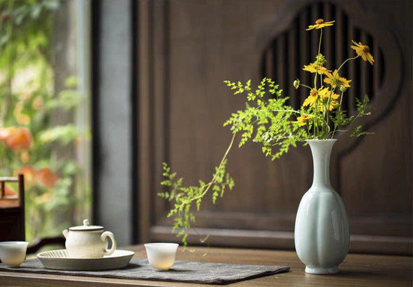 Small Flower Vases on Table, Rustic Porcelain Flower Vases, Ceramic Bud Vases, Handmade Water Holding Flower Vase-Silvia Home Craft