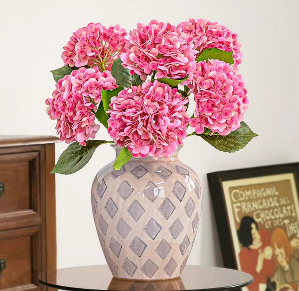 Porcelain Flower Vases, Flower Vases on Table, Contemporary Vases for Modern Home Decor, Ceramic Bouquet Vases, Dining Table Centerpiece-Silvia Home Craft