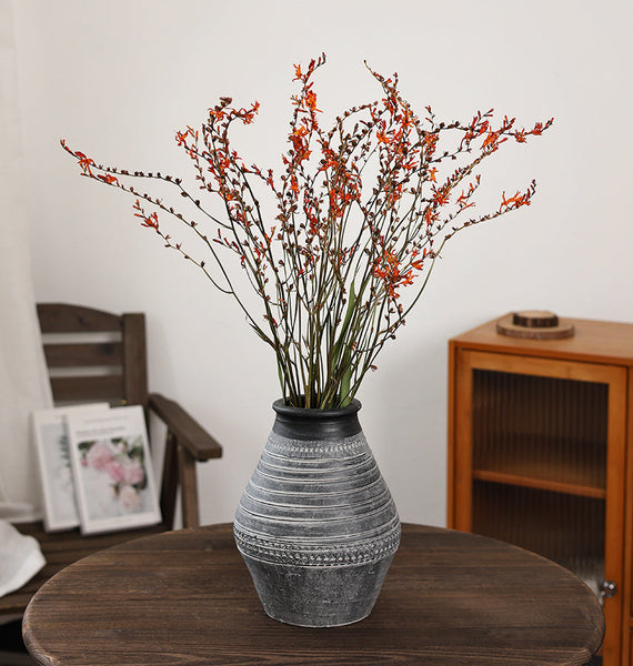Dried Fire Orchid Bouquet, Natural Decorations, Flower Arrangement, Handmade Artificial Flower, Natural Dried Flowers-Silvia Home Craft