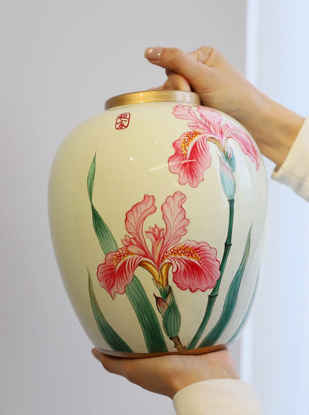 Large Flower Vases on Dining Table, Porcelain Flower Vases, Centerpiece Ceramic Bouquet Vases, Handmade Modern Flower Vase-Silvia Home Craft