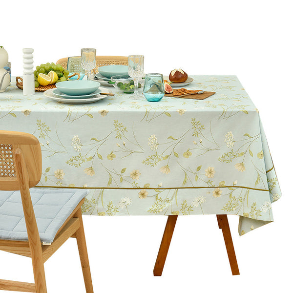 Farmhouse Table Cloth, Wedding Tablecloth, Large Rectangle Tablecloth for Dining Room Table, Rectangular Table Covers for Kitchen, Square Tablecloth for Coffee Table-Silvia Home Craft