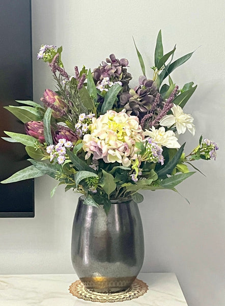 Large Bunch of Flowers Arrangement, Faux Silk Floral Table Centerpiece, Creative Flower Arrangement Ideas for Interior Design, Modern Artificial Floral Arrangement-Silvia Home Craft