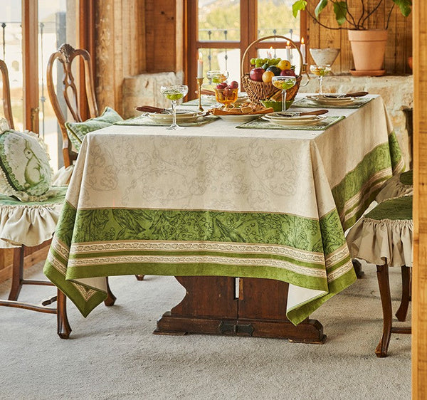 Farmhouse Table Cloth, Lilies of the Valley, Flower Pattern Tablecloth, Rectangle Tablecloth for Dining Room Table, Square Tablecloth, Wedding Tablecloth, Waterproof Tablecloth-Silvia Home Craft