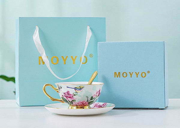 Unique Traditional Afternoon Tea Cup and Saucer in Gift Box, Royal Porcelain Tea Cup Saucer Set, Elegant Flower Pattern Ceramic Coffee Cups, Beautiful British Tea Cups-Silvia Home Craft