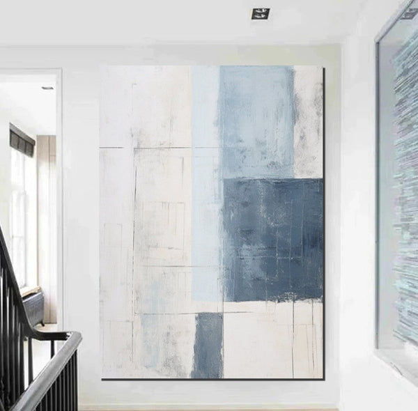 Modern Contemporary Abstract Artwork, Palette Knife Paintings, Extra Large Acrylic Painting, Simple Modern Art, Living Room Wall Art Painting-Silvia Home Craft