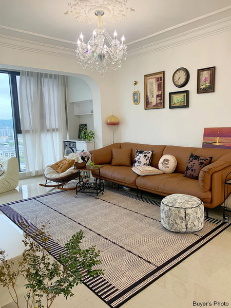 Unique Modern Rugs for Dining Room, Large Abstract Geometric Modern Rugs, Bedroom Modern Rugs, Living Room Contemporary Modern Rugs-Silvia Home Craft