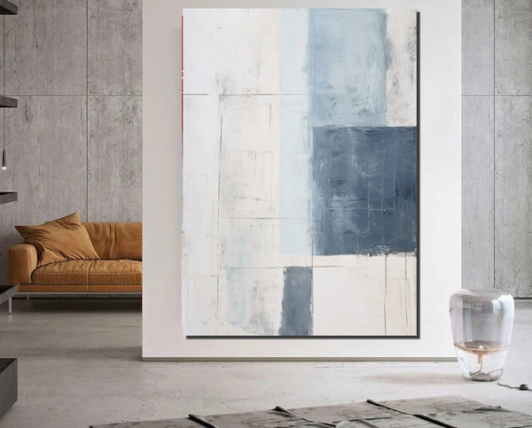 Modern Contemporary Abstract Artwork, Palette Knife Paintings, Extra Large Acrylic Painting, Simple Modern Art, Living Room Wall Art Painting-Silvia Home Craft