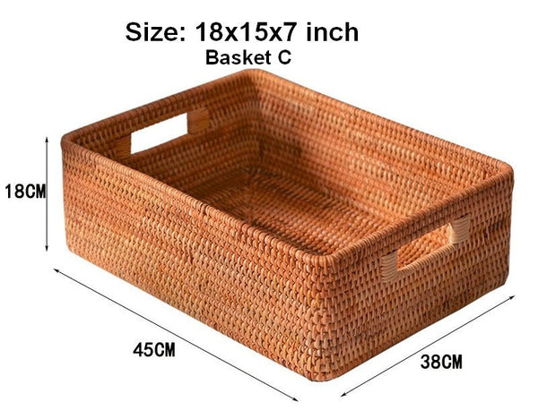 Storage Baskets for Bedroom, Extra Large Storage Basket for Clothes, Rectangular Storage Baskets, Storage Basket for Shelves-Silvia Home Craft