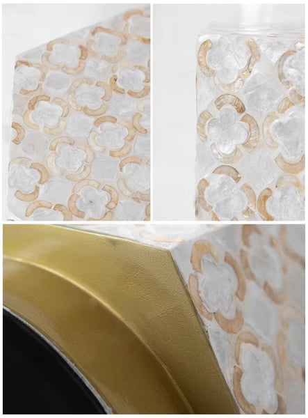 Portable Casual Side Table, Creative Coffee Table, Contemporary Small Sofa Side Table, Shell Small Side Table, Unique Small End Table-Silvia Home Craft