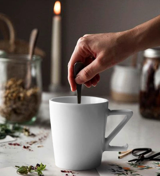 Modern Handmade Pottery Coffee Cup, Creative White Ceramic Coffee Mugs, Large Unique Tea Cup, Large Capacity Coffee Cups-Silvia Home Craft