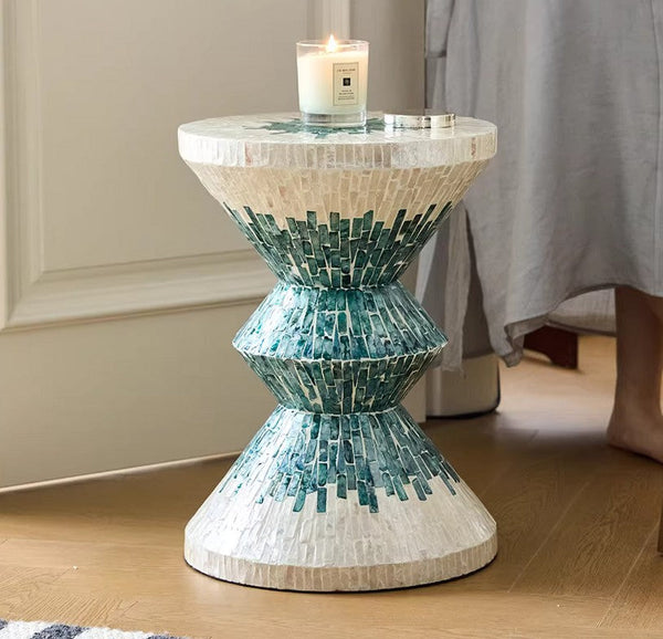 Modern Side Table, Shell Small Sofa Side Table, Contemporary Bedside Table, Bedside Small Side Table, Small End Table, Portable Casual Side Table, Creative Coffee Table, Contemporary Side Table