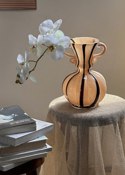 Creative Modern Vases for Living Room, Flower Vases on Table, Modern Glass Flower Vases, Glass Flower Vases, Handmade Glass Bud Vases-Silvia Home Craft