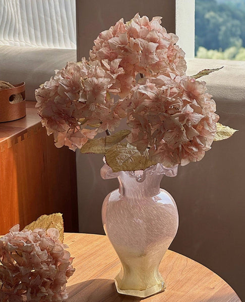 Water Holding Flower Vases, Glass Bud Vases, Bouquet Flower Vase, Vintage Glass Flower Vases, Handmade Flower Vases on Table-Silvia Home Craft