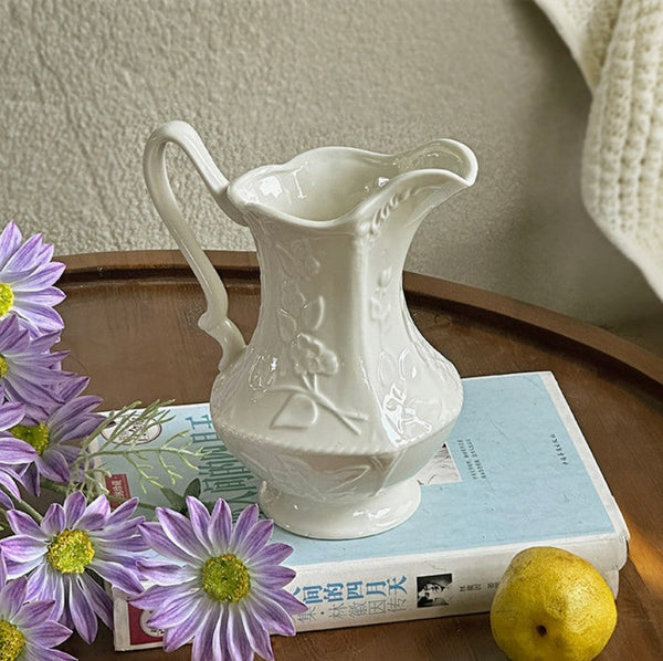 Small Flower Vases on Table, Rustic Porcelain Flower Vases, Ceramic Bud Vases, Handmade Water Holding Flower Vases-Silvia Home Craft