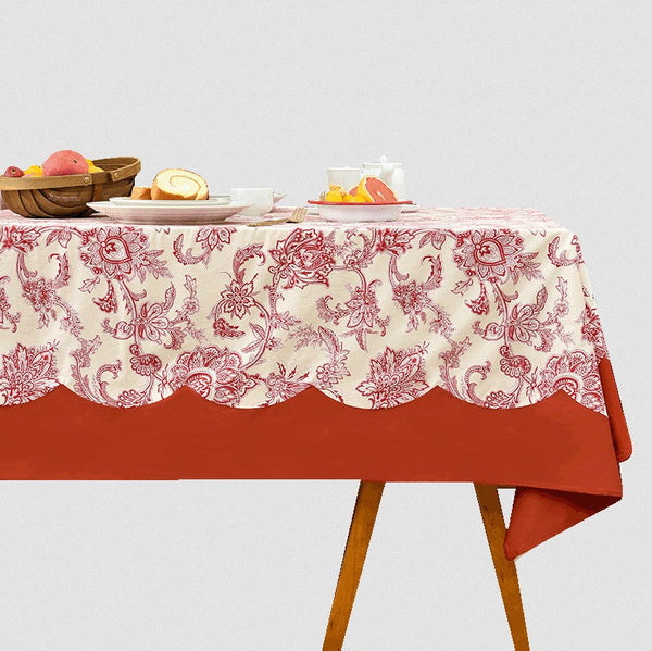 Extra Large Rectangle Tablecloth for Dining Room Table, Country Farmhouse Tablecloth, Flowers Pattern Rustic Table Covers for Kitchen, Square Tablecloth for Round Table-Silvia Home Craft