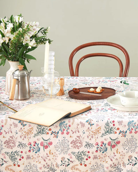 Large Rectangle Tablecloth for Dining Room Table, Rustic Table Covers for Kitchen, Country Farmhouse Tablecloth, Square Tablecloth for Round Table-Silvia Home Craft