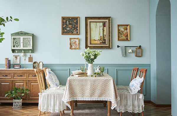Modern Tablecloth for Home Decoration, Large Square Tablecloth for Round Table, Extra Large Rectangle Tablecloth for Dining Room Table-Silvia Home Craft