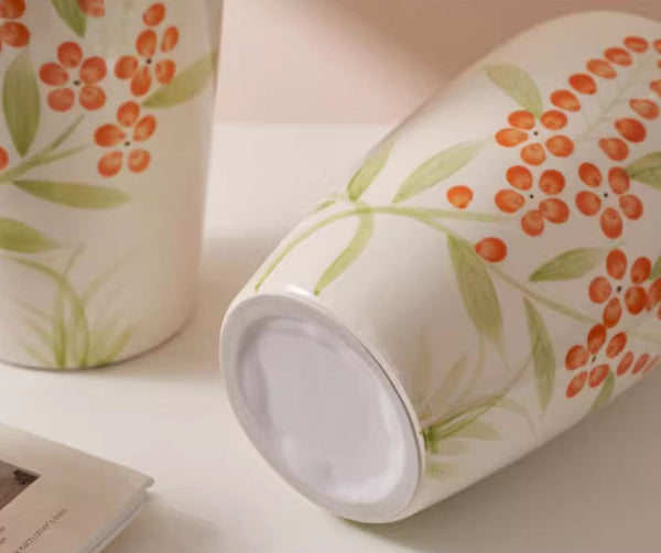 Dining Table Centerpiece, Ceramic Bouquet Vases, Porcelain Flower Vases, Large Flower Vases on Table, Handmade Water Holding Flower Vase-Silvia Home Craft
