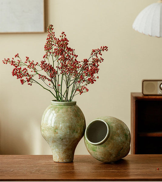 Flower Vases on Table, Centerpiece Ceramic Bud Vases, Porcelain Flower Vases, Handmade Water Holding Flower Vase-Silvia Home Craft